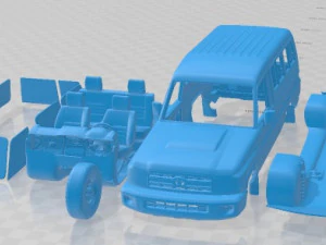 Toyota Land Cruiser J78 2010 Printable Car 3D Print Model