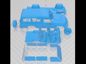 Toyota Land Cruiser J78 2010 Printable Car 3D Print Model