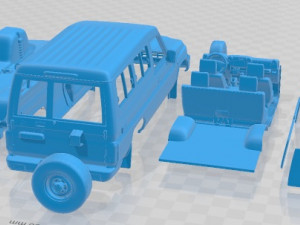 Toyota Land Cruiser J78 2010 Printable Car 3D Print Model