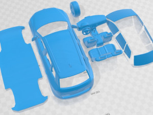 Volkswagen Touareg 2010 Printable Car Model do druku 3D