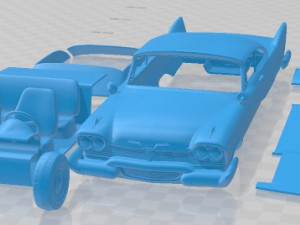 Plymouth Fury Coupe Christine 1958 Printable Car 3D Baskı Modeli