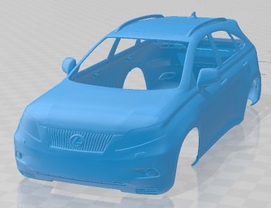 Lexus RX 2010 Printable Body Car Modèles 3D en vedette .c4d .max .obj .3ds .fbx .stl .blend 