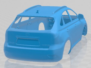 Lexus RX 2010 Printable Body Car Modèles 3D en vedette