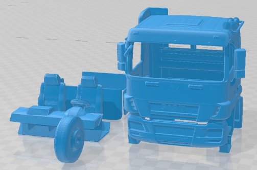 Sisu Polar 2010 Printable Cabin Truck 3D Принт Модель .c4d .max .obj .3ds .fbx .stl .blend