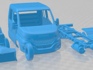 Caminh&atilde;o imprim&iacute;vel Iveco Daily Crew Cab l3 2020 Modelo de Impressão 3D
