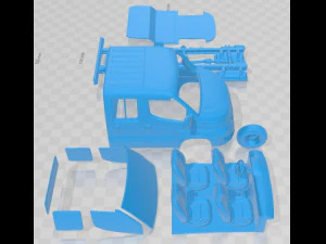 Caminh&atilde;o imprim&iacute;vel Iveco Daily Crew Cab l3 2020 Modelo de Impressão 3D