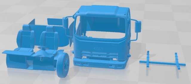 GMC W3500 2021 Printable Truck 3D Baskı Modeli .c4d .max .obj .3ds .fbx .stl .blend 