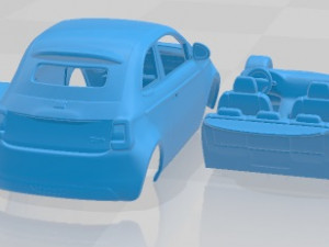Fiat 500 Electric 2020 Printable Car Modelo de Impressão 3D