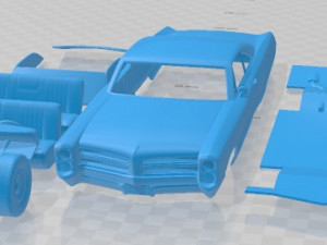 Pontiac Bonneville Hardtop 2 Doors 1966 Printable Car 3D Print Model