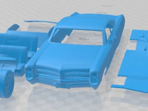 Carro imprimível Pontiac Bonneville Hardtop 2 portas 1966 Modelo de Impressão 3D