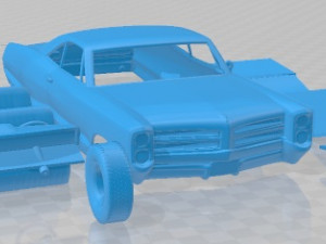 Pontiac Bonneville Hardtop 2 Doors 1966 Printable Car Modèles 3D en vedette