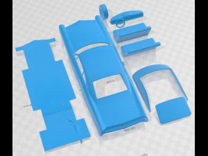 Pontiac Bonneville Hardtop 2 Doors 1966 Printable Car 3D Print Model