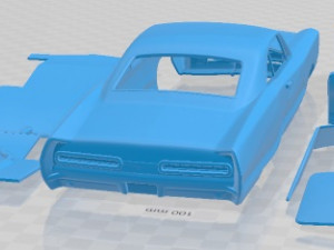 Pontiac Bonneville Hardtop 2 Doors 1966 Printable Car Modèles 3D en vedette