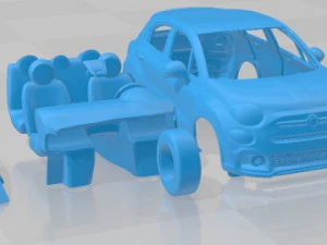 Coche Imprimible Fiat 500 X Sport 2020 Modelo de impresión 3D