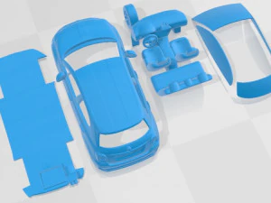 Coche Imprimible Fiat 500 X Sport 2020 Modelo de impresión 3D