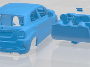 Fiat 500 X Sport 2020 Printable Car Modelo de Impressão 3D