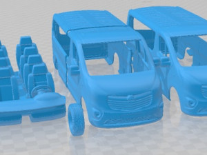 Opel Vivaro 2015 L2 H1 Printable Van Modello di stampa 3D