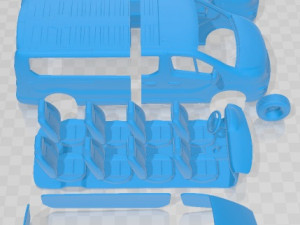 Opel Vivaro 2015 L2 H1 Printable Van Modello di stampa 3D