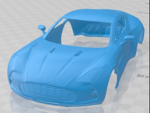 Aston Martin One 77 2010 Printable Body Car 3D Print Model