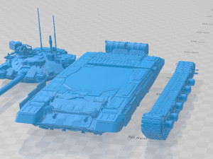 T-90 Tank Printable 3Dプリントモデル