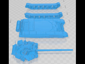 T-90 Tank Printable 3D 프린트 모델