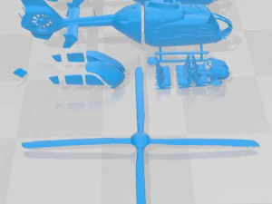 Adac Eurocopter EC135 Printable Helicopter 3D Print Model
