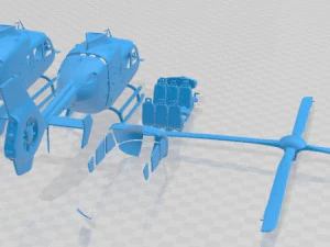 Adac Eurocopter EC135 Printable Helicopter 3D Print Model