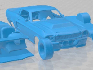 Mustang Shelby GT500 Eleanor 1967 Printable Car 3D Print Model
