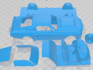 Mustang Shelby GT500 Eleanor 1967 Printable Car Modelo de Impressão 3D
