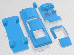 Mustang Shelby GT500 Eleanor 1967 Printable Car Modelo de Impressão 3D
