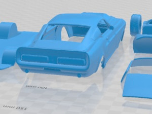 Mustang Shelby GT500 Eleanor 1967 Printable Car Modelo de Impressão 3D