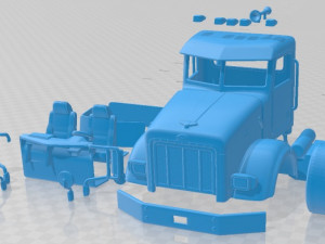 Peterbilt 357 2006 Printable Cabin Truck V20 3D Print Model