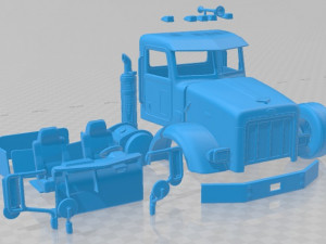 Peterbilt 357 2006 Printable Cabin Truck V20 3D प्रिंट मॉडल