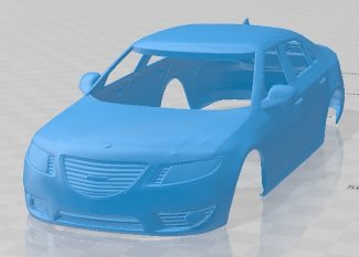 Saab 9-5 2010 Printable Body Car 3D प्रिंट मॉडल .c4d .max .obj .3ds .fbx .stl .blend 