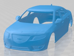 Saab 9-5 2010 Printable Body Car 3D-Druckmodell