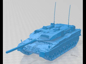 Leopard 2A7 Alman Tankı Yazdırılabilir 3D Baskı Modeli