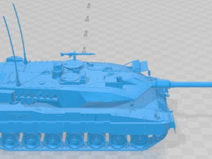 Leopard 2A7 German Tank Printable Modello di stampa 3D