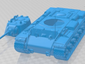 WW2 Soviet Tank KV1 Printable 3D Print Model