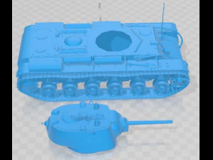 WW2 Soviet Tank KV1 Printable 3D Print Model