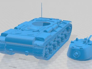 WW2 Soviet Tank KV1 Printable 3D Print Model