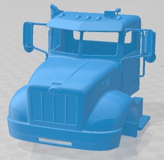 Peterbilt 340 2009 Printable Cabin Truck 3D 打印模型 .c4d .max .obj .3ds .fbx .stl .blend