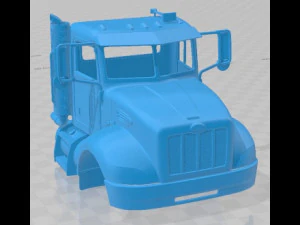 Peterbilt 340 2009 Printable Cabin Truck 3D Print Model