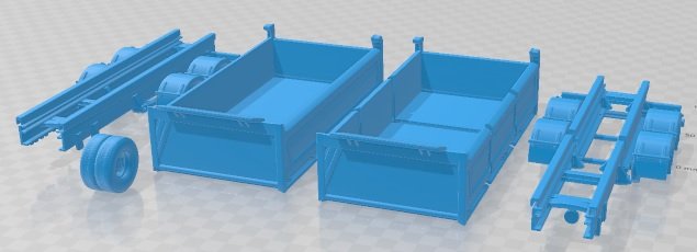 Dumper Model 1 Printable 3D 프린트 모델 .c4d .max .obj .3ds .fbx .stl .blend 