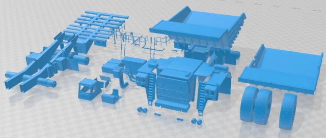 BelAZ 75310 Dump Truck 2016 Printable 3D Print Model .c4d .max .obj .3ds .fbx .stl .blend 