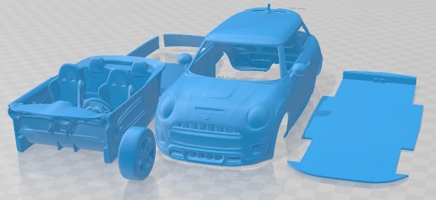 Cooper S 3 Doors 2019 Printable Car Modelo de impresión 3D .c4d .max .obj .3ds .fbx .stl .blend 