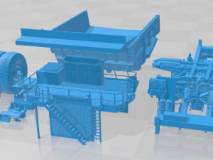 Komatsu 830E AC Dump Truck Printable 3D Print Model