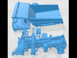 Komatsu 830E AC Dump Truck Printable Modèles 3D en vedette