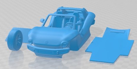 Volkswagen ID Buggy 2020 Printable Car 3D 프린트 모델 .c4d .max .obj .3ds .fbx .stl .blend 