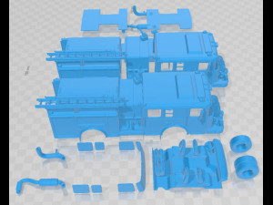 Seagrave Marauder II Fire Truck 2014 Printable 3D Print Model