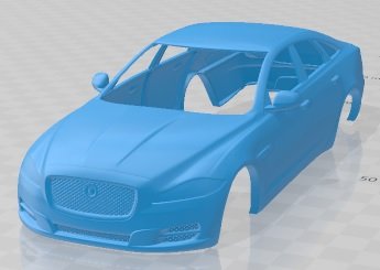 Jaguar XJ 2010 Printable Body Car 3D Print Model .c4d .max .obj .3ds .fbx .stl .blend 